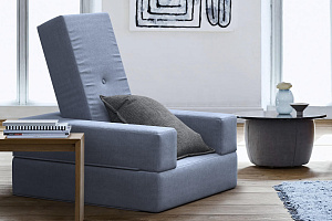 Кресло-матрас Кубис от Gliver, бескаркасное серое кресло-трансформер для оформления интерьера